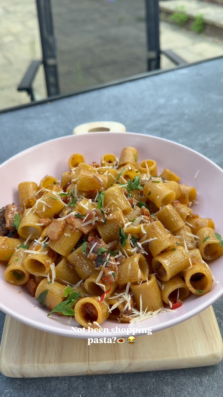 Leftover Bacon and Ginger Pasta