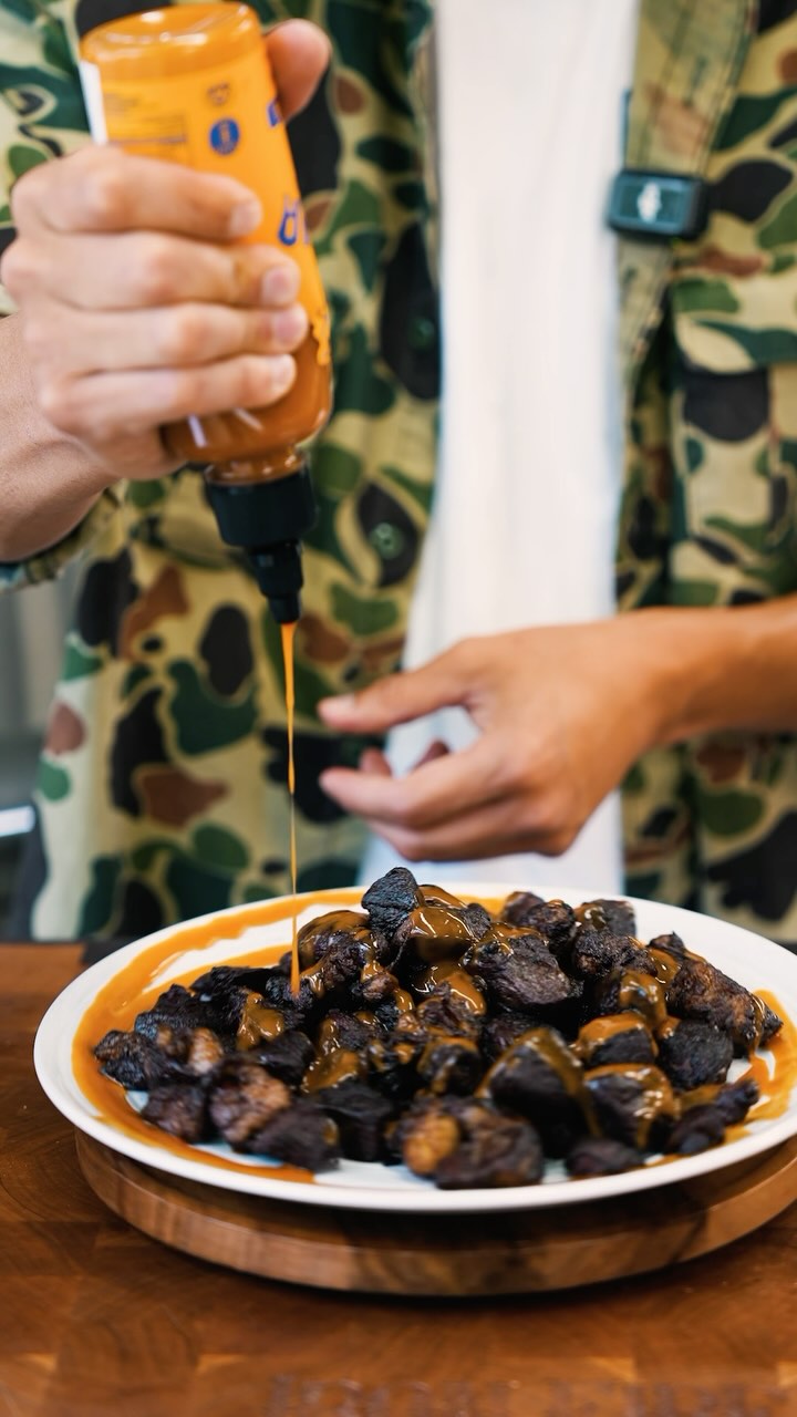 Rotisserie Chuck Roast Burnt Ends