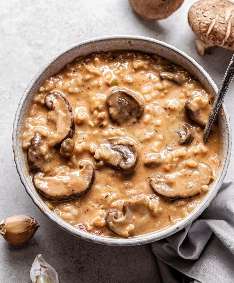 Creamy Mushroom and Rice Soup