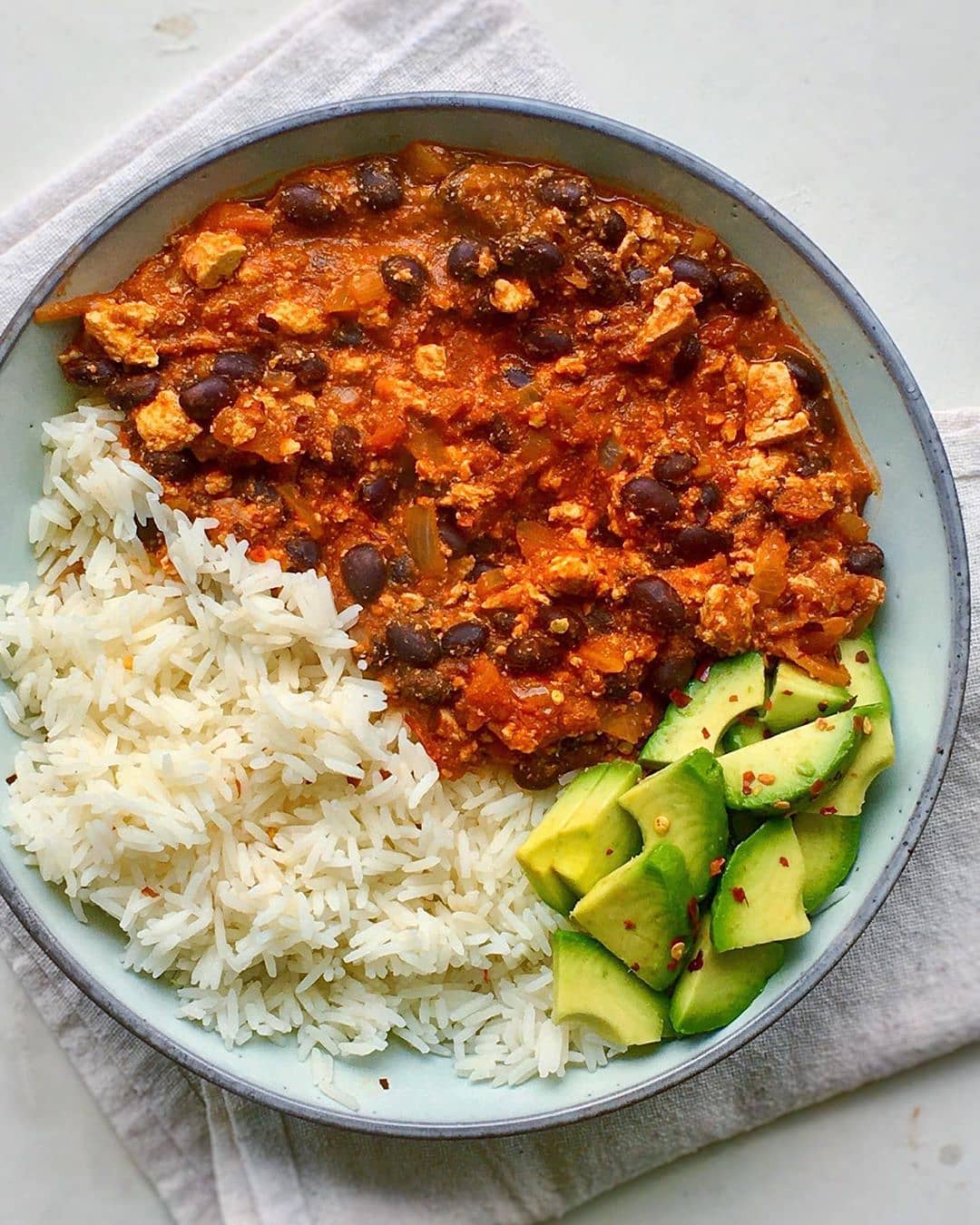 Tofu and Black Bean Chili