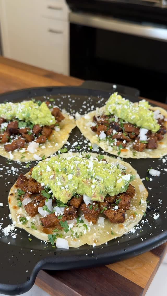 Steak Tacos with Guacamole and Tortillas