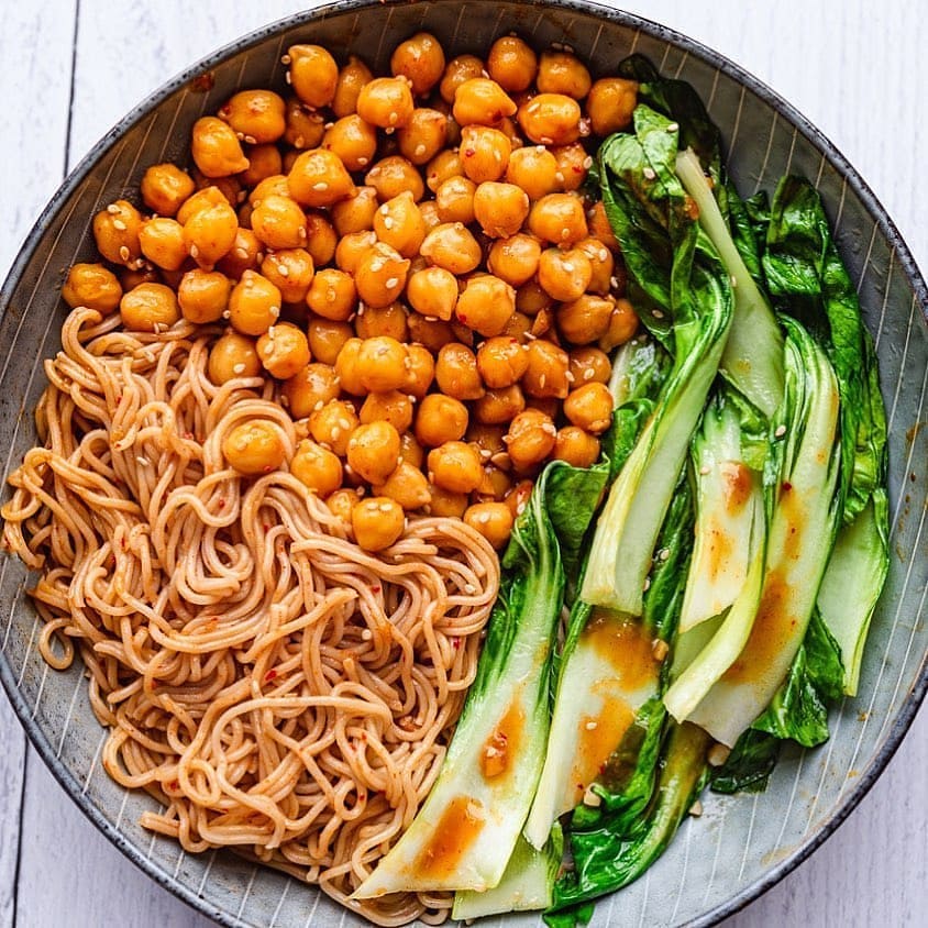 Crispy Chickpea and Bok Choy Ramen Stir-Fry