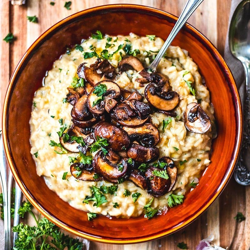 Vegan Mushroom Risotto