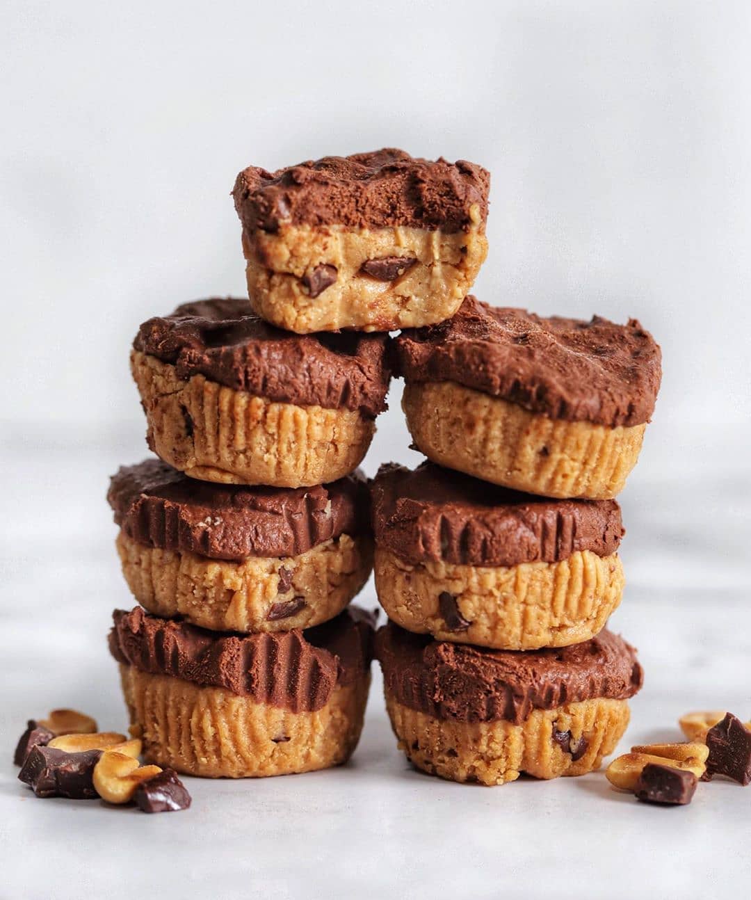 Healthy Cookie Dough Brownie Cups