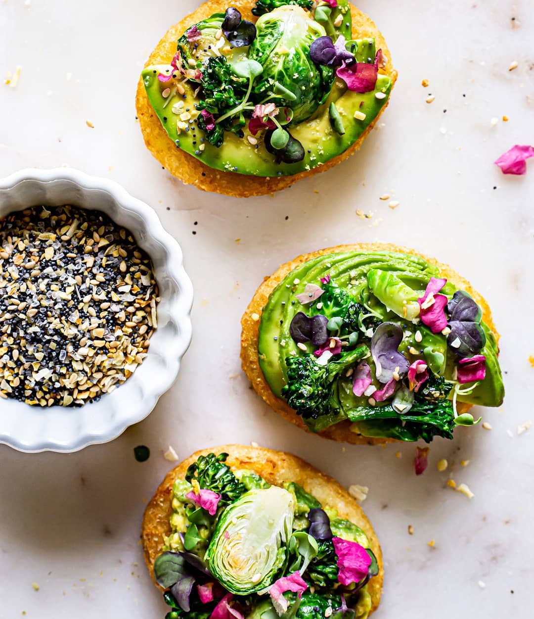Hash Brown Avocado Toasts