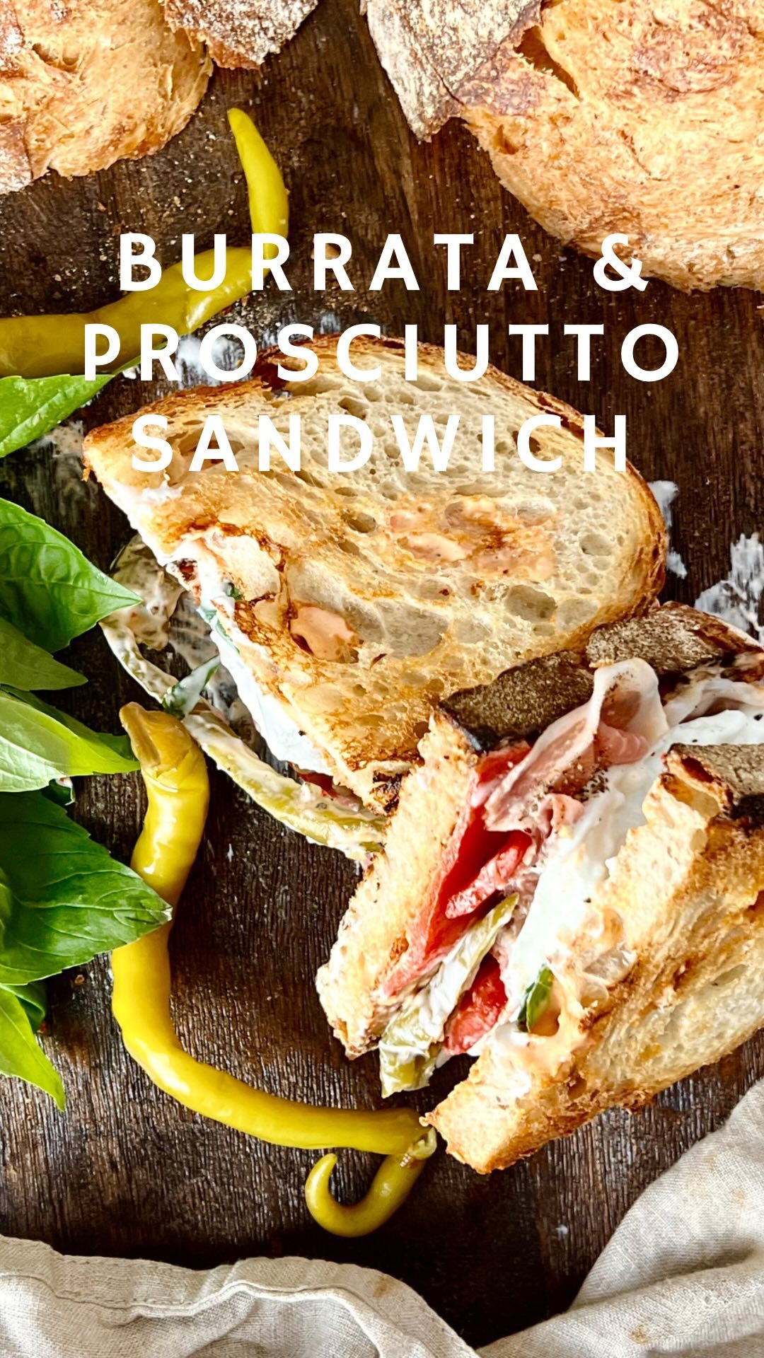 Burrata and Prosciutto Sandwich