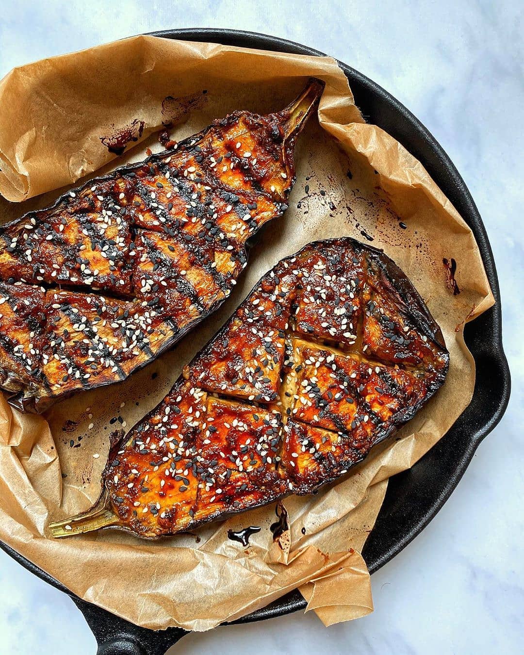 ​Peanut Butter Roasted Aubergines
