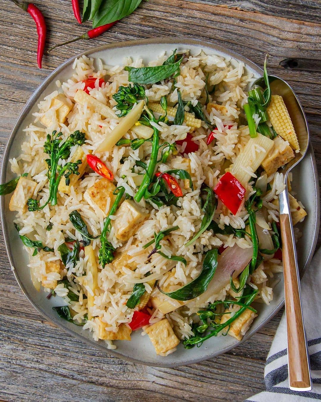 Spicy Thai Basil Fried Rice