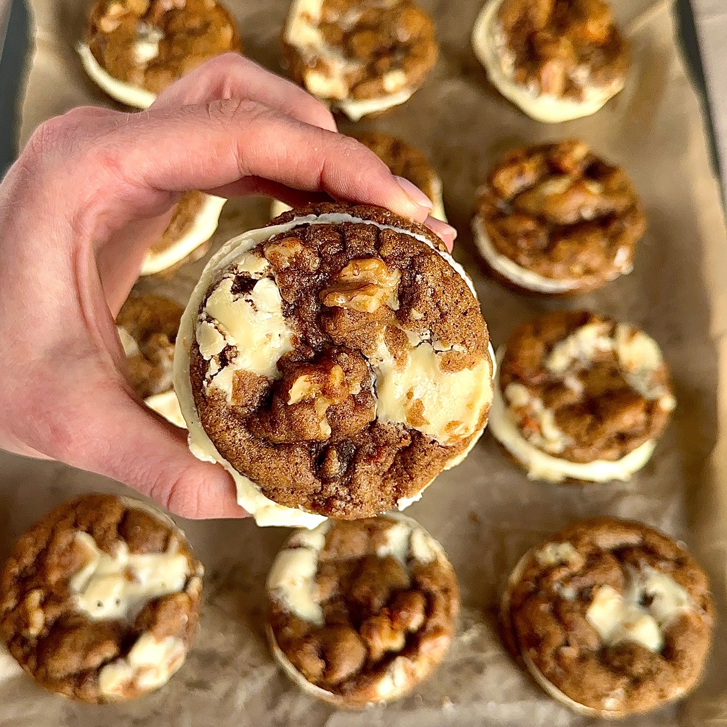 Carrot Cake Cookie Sandwich