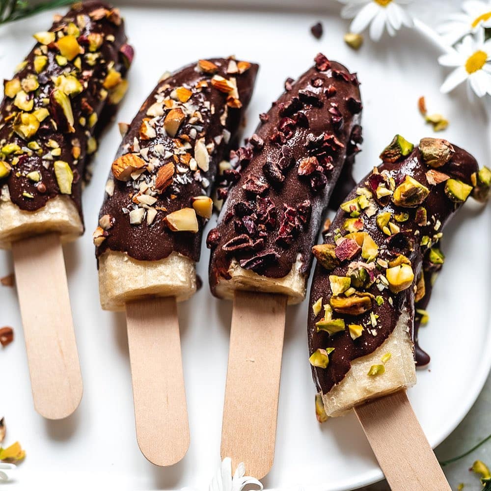 Chocolate Dipped Frozen Bananas
