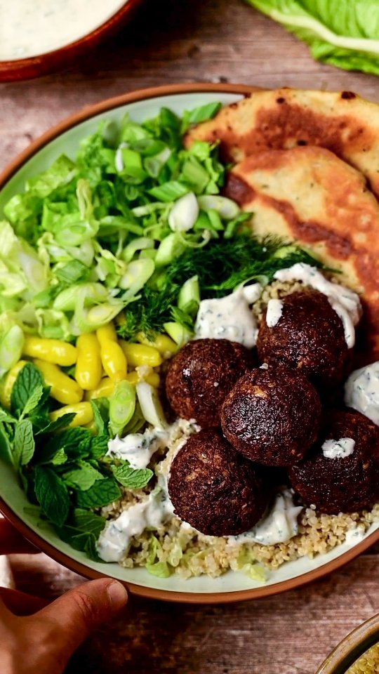 Middle Eastern Lentil Walnut Mushroom Meatballs