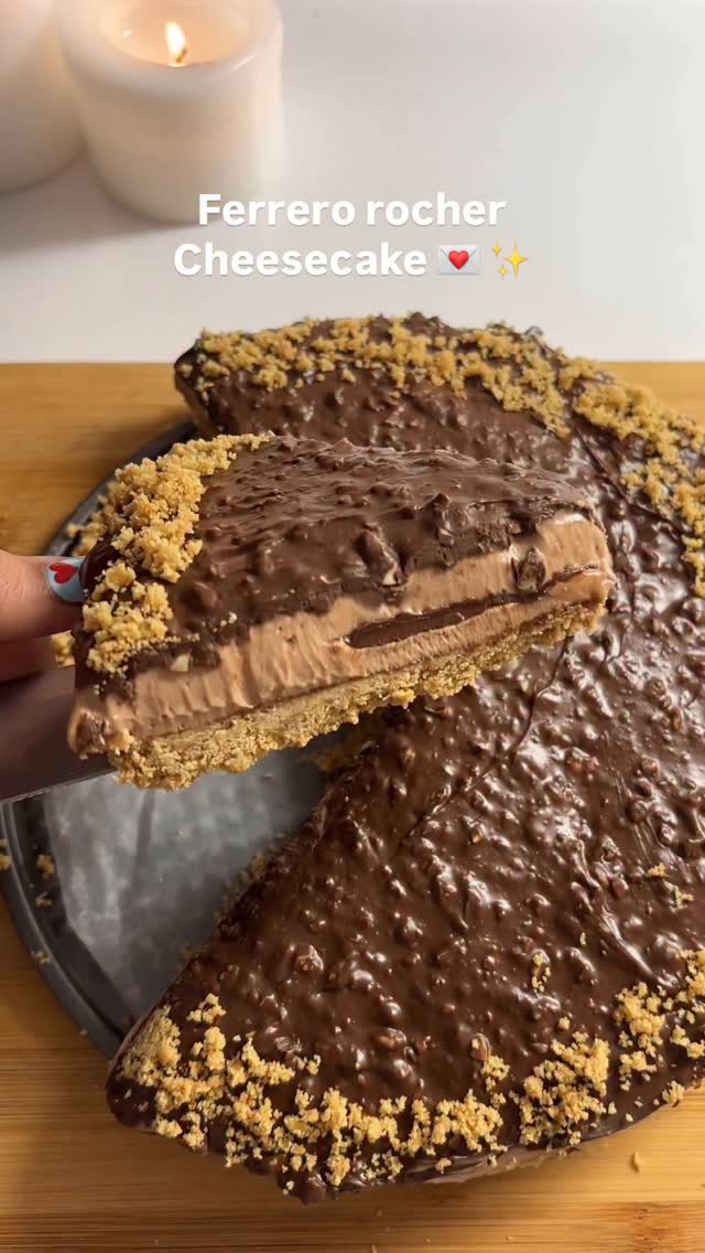 No-Bake Ferrero Rocher Cheesecake