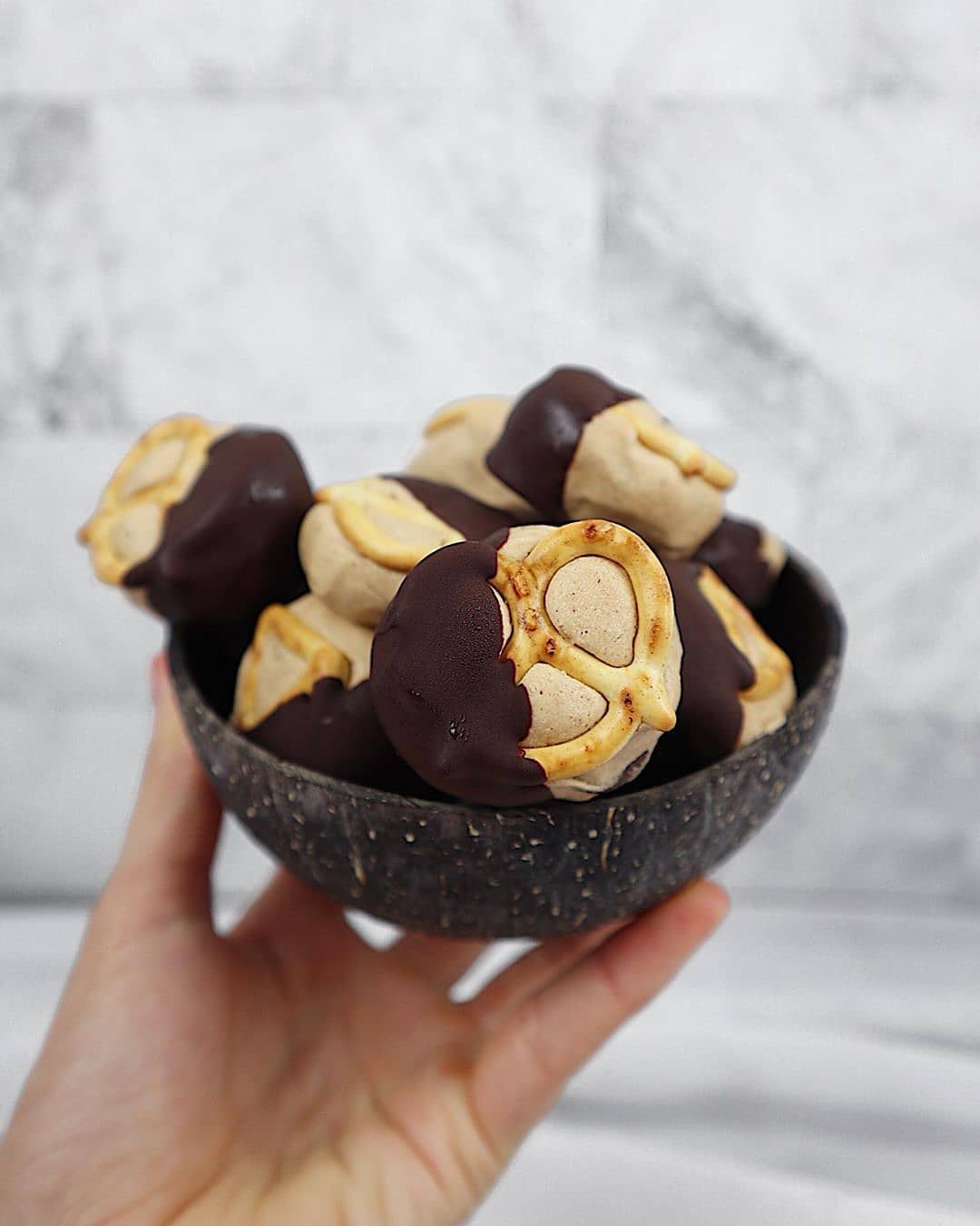 Vegan Cookie Dough Pretzel Bites