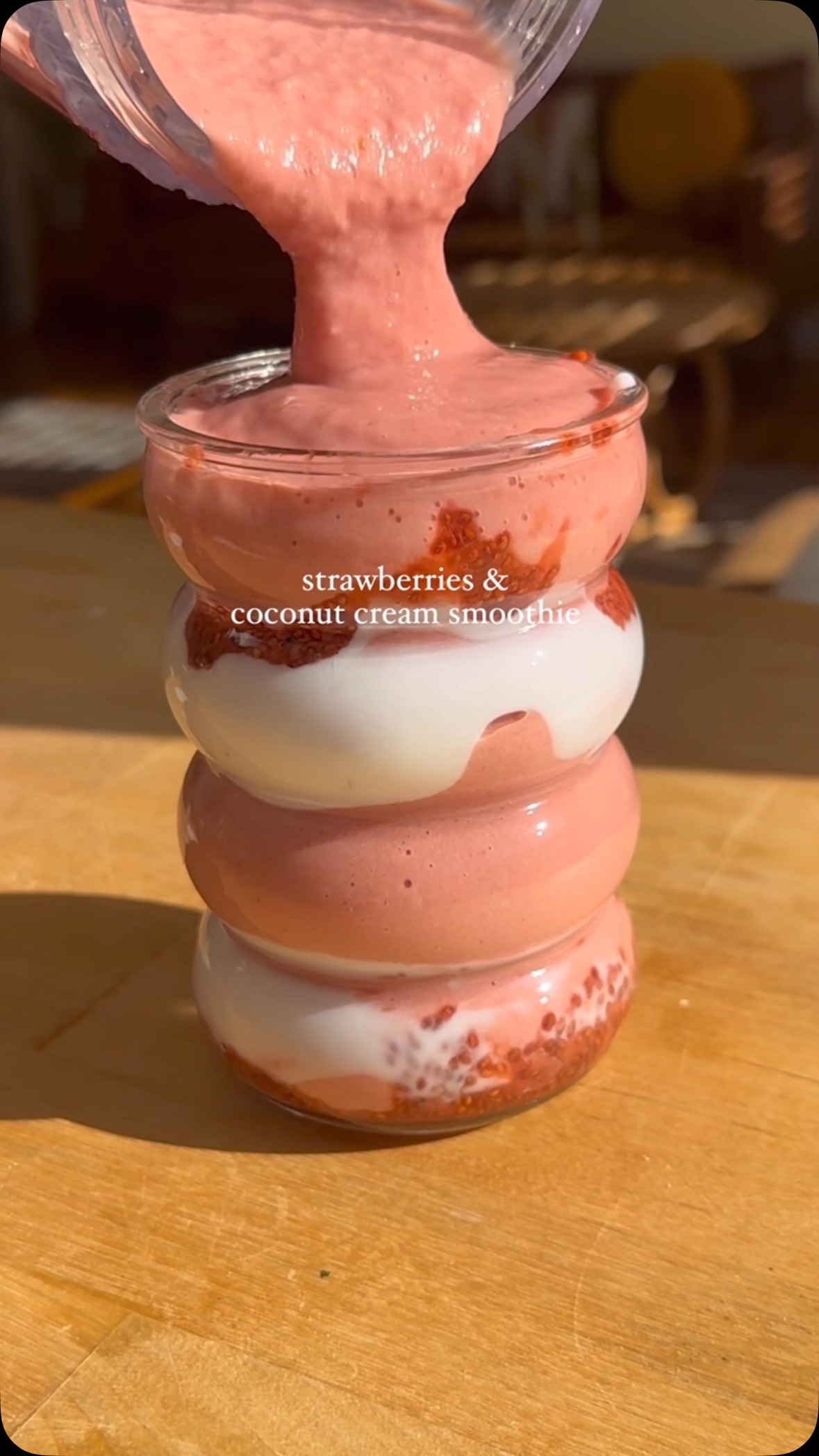 Creamy Strawberry Coconut Protein Smoothie
