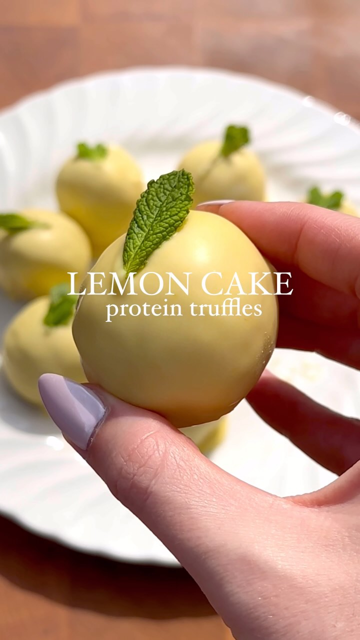 Refined Sugar-Free Lemon Cake Protein Truffles