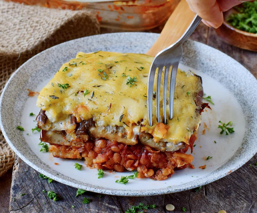 Hearty Vegan Lentil and Eggplant Moussaka