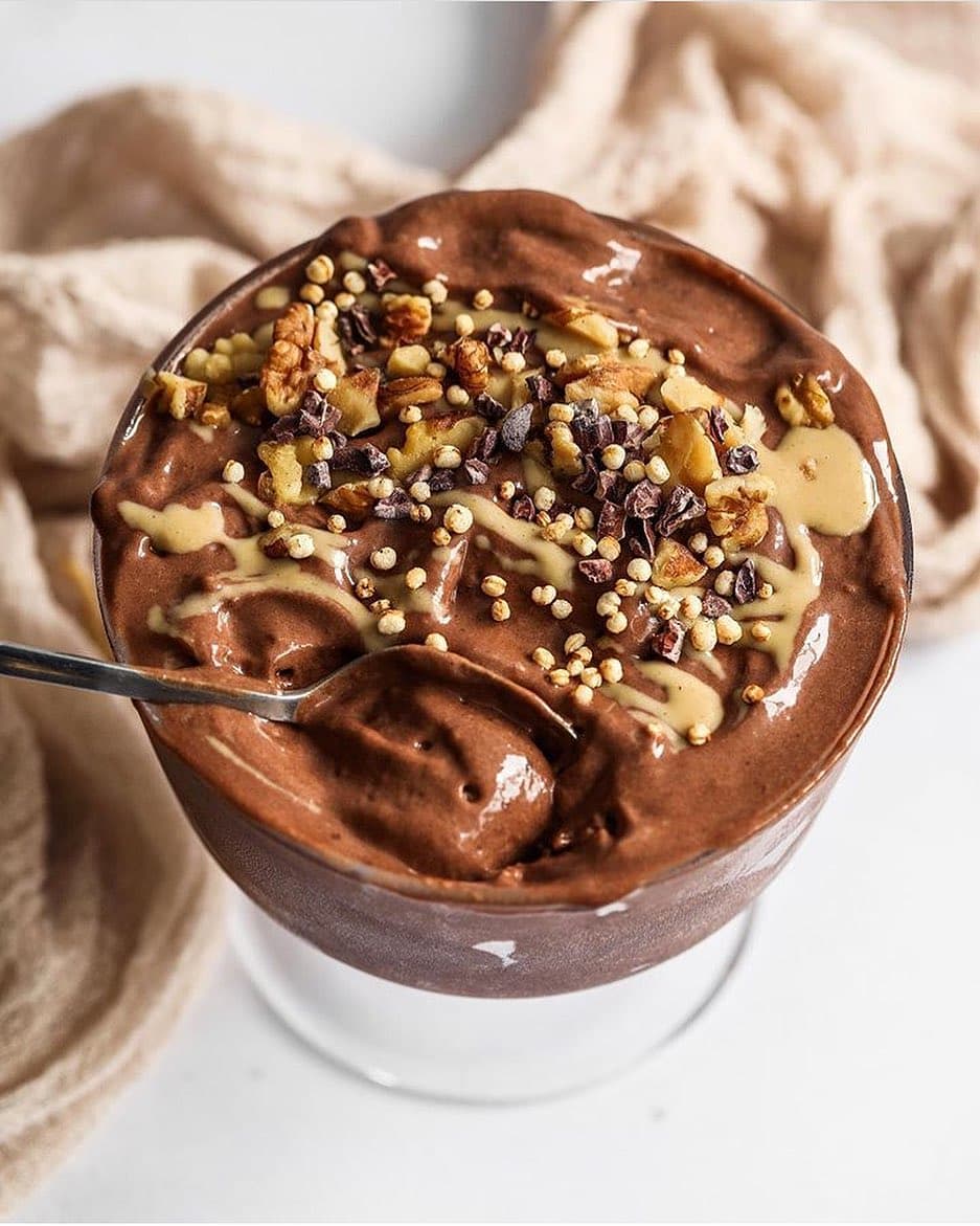 Healthy Protein Chocolate Banana Nicecream
