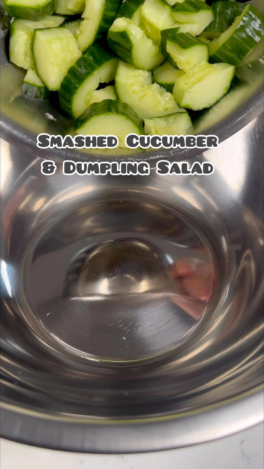 Smashed Cucumber and Dumpling Salad