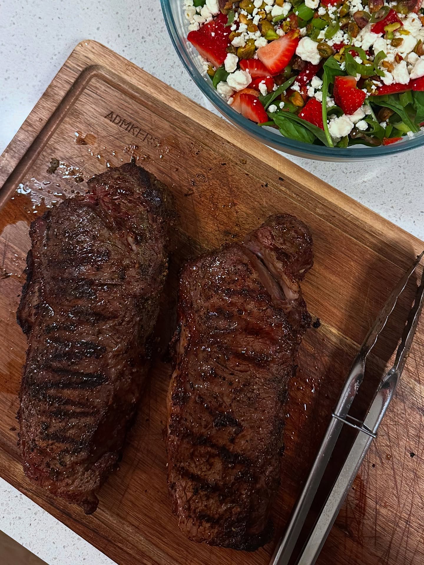 Summer Steak Salad with Strawberries and Cheese