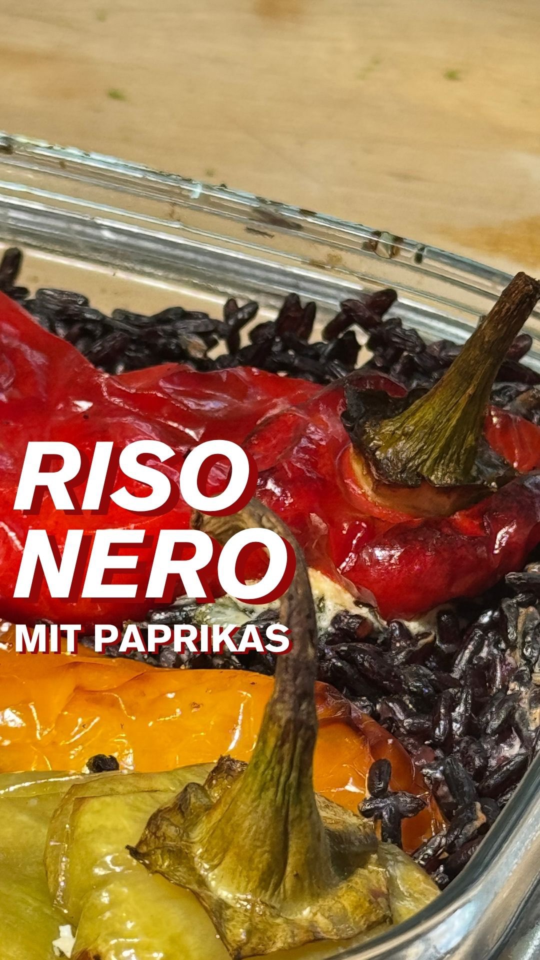 Stuffed and Baked Peppers with Black Rice