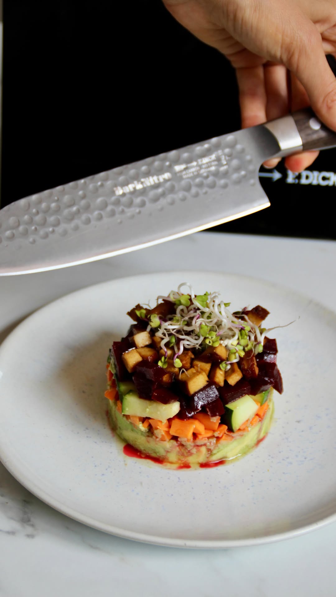 Crunchy Vegetable Tartare with Air-Fried Tofu