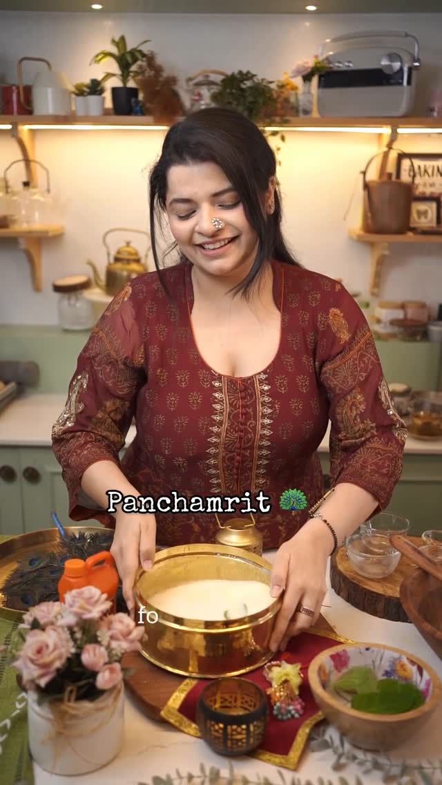 Traditional Panchamrit Indian Beverage