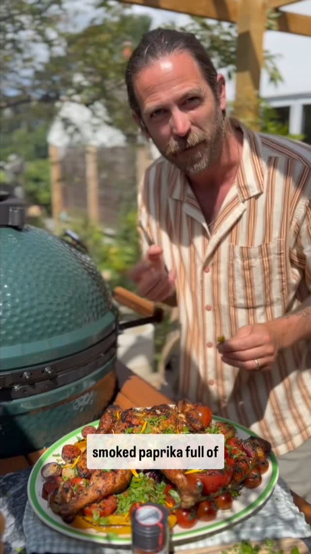 Spatchcock Chicken with Grilled Vegetables