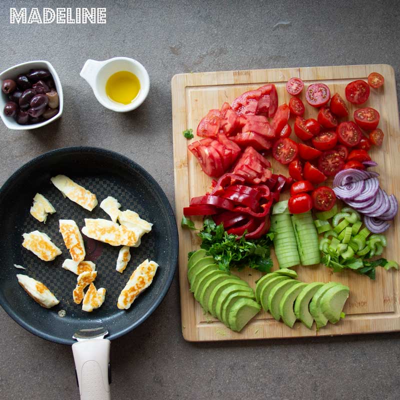 Halloumi and Avocado Salad