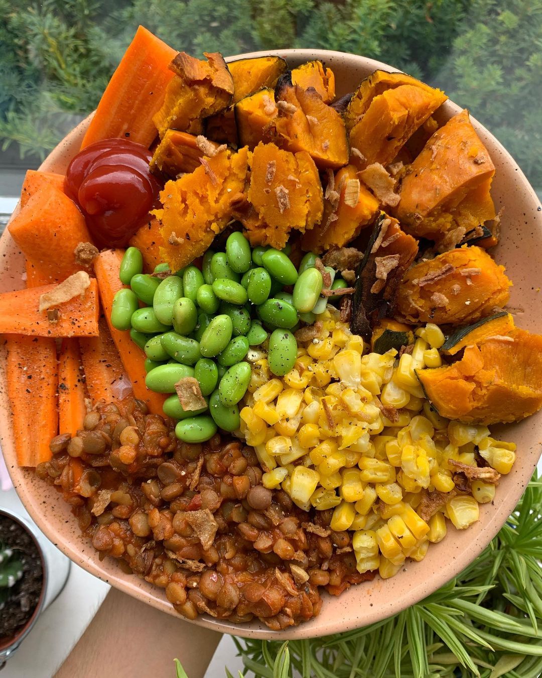 Spicy Lentil and Pumpkin Nourish Bowl