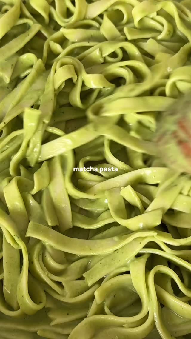 Creamy Matcha Pasta with Parmesan