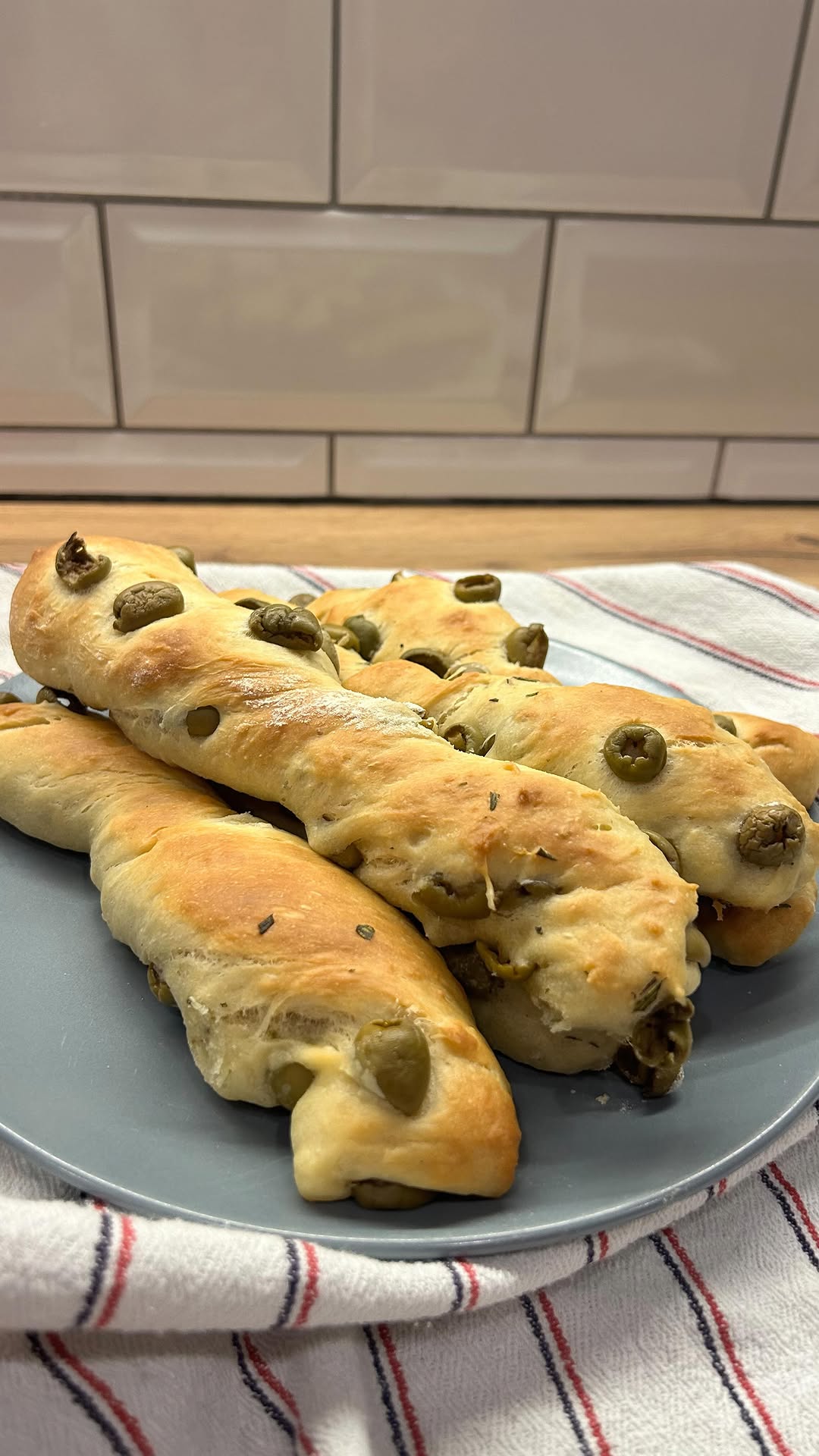 Yeasted Olive and Rosemary Sticks