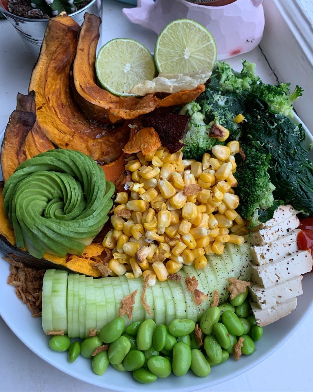 Vibrant Pumpkin Buddha Bowl Dish