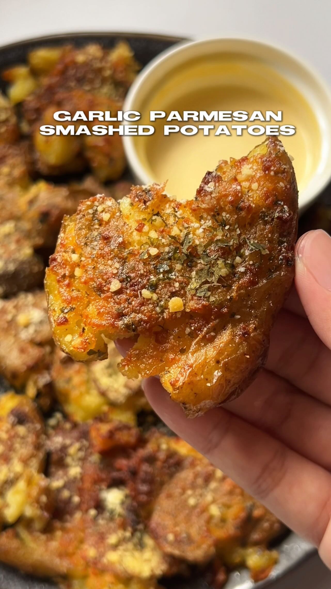 Garlic Parmesan Smashed Potatoes