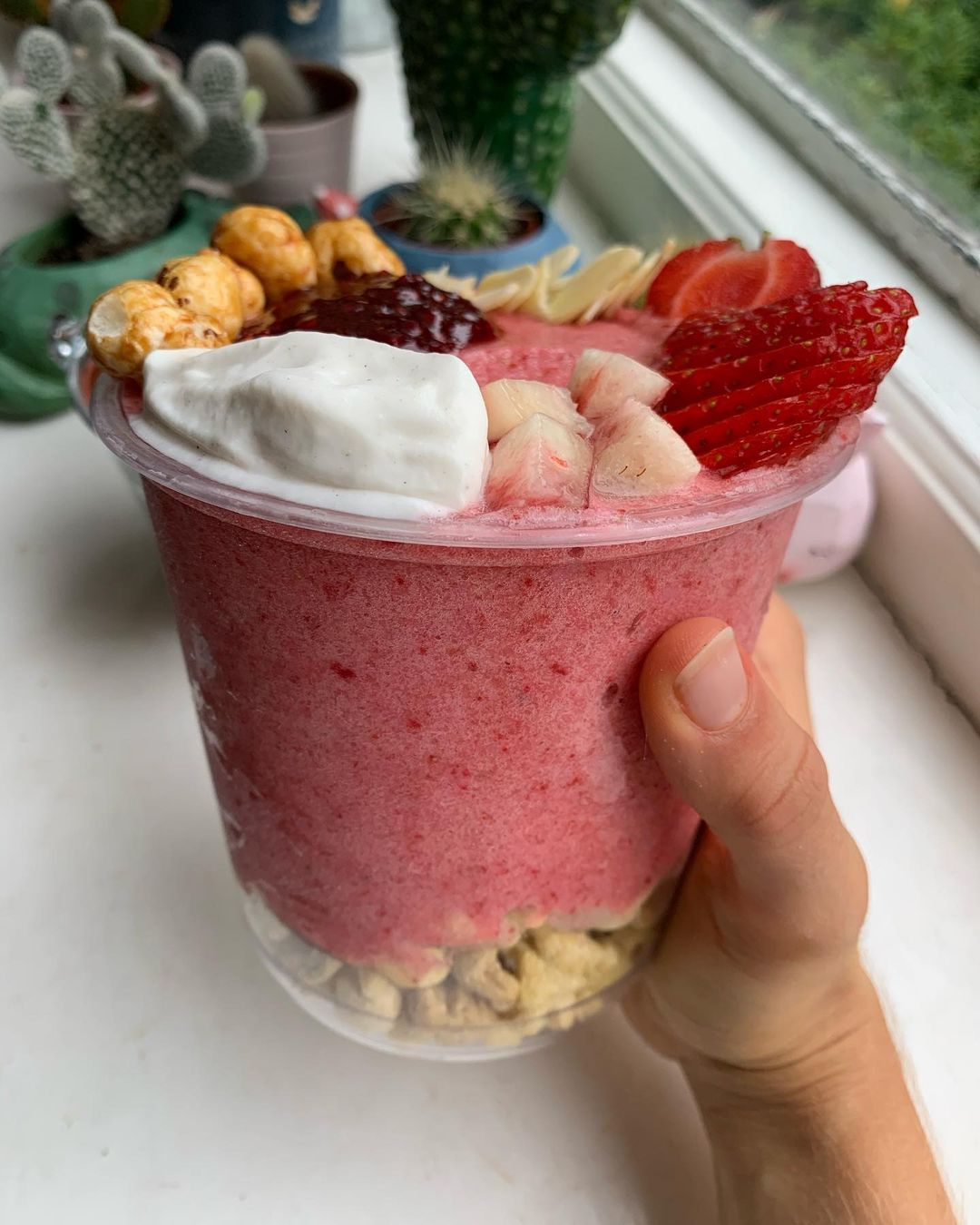 Strawberry Almond Nice Cream