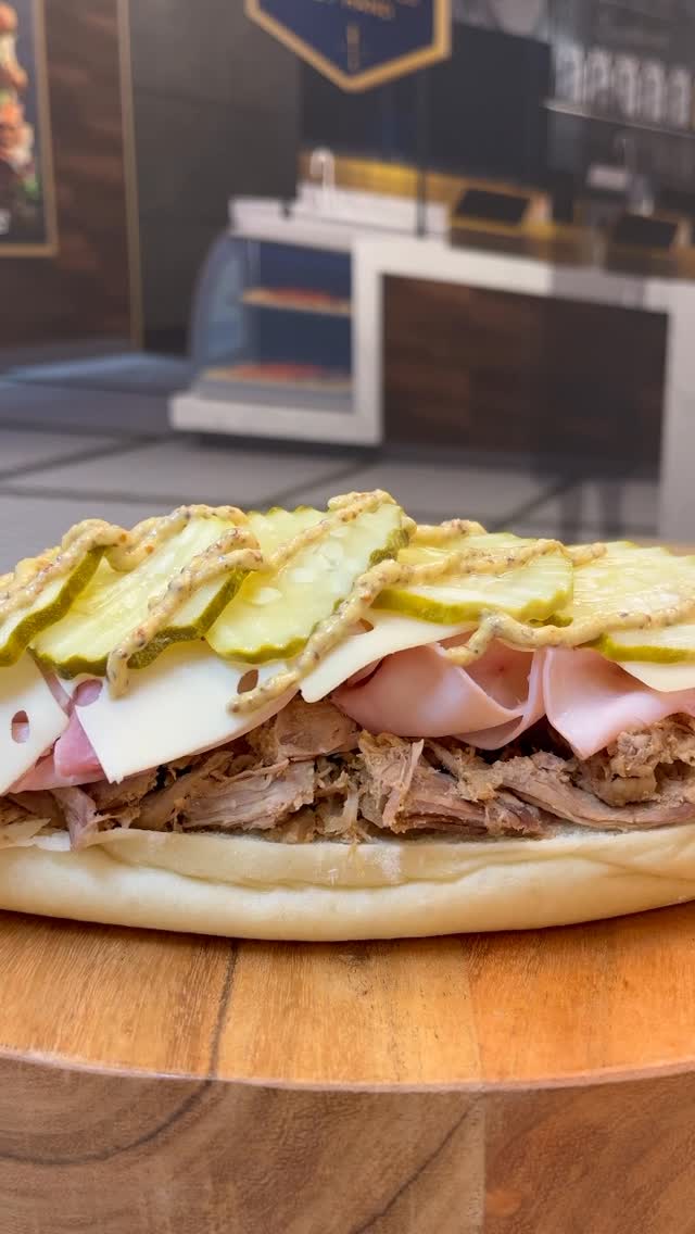 Cuban Sandwich with Roast Pork and Ham