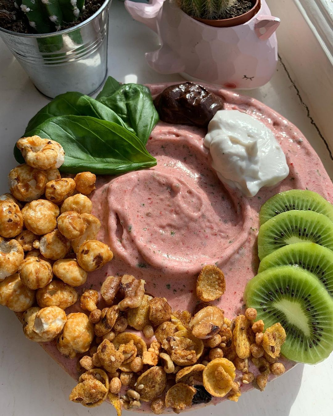 Best Strawberry Basil Nice Cream Bowl