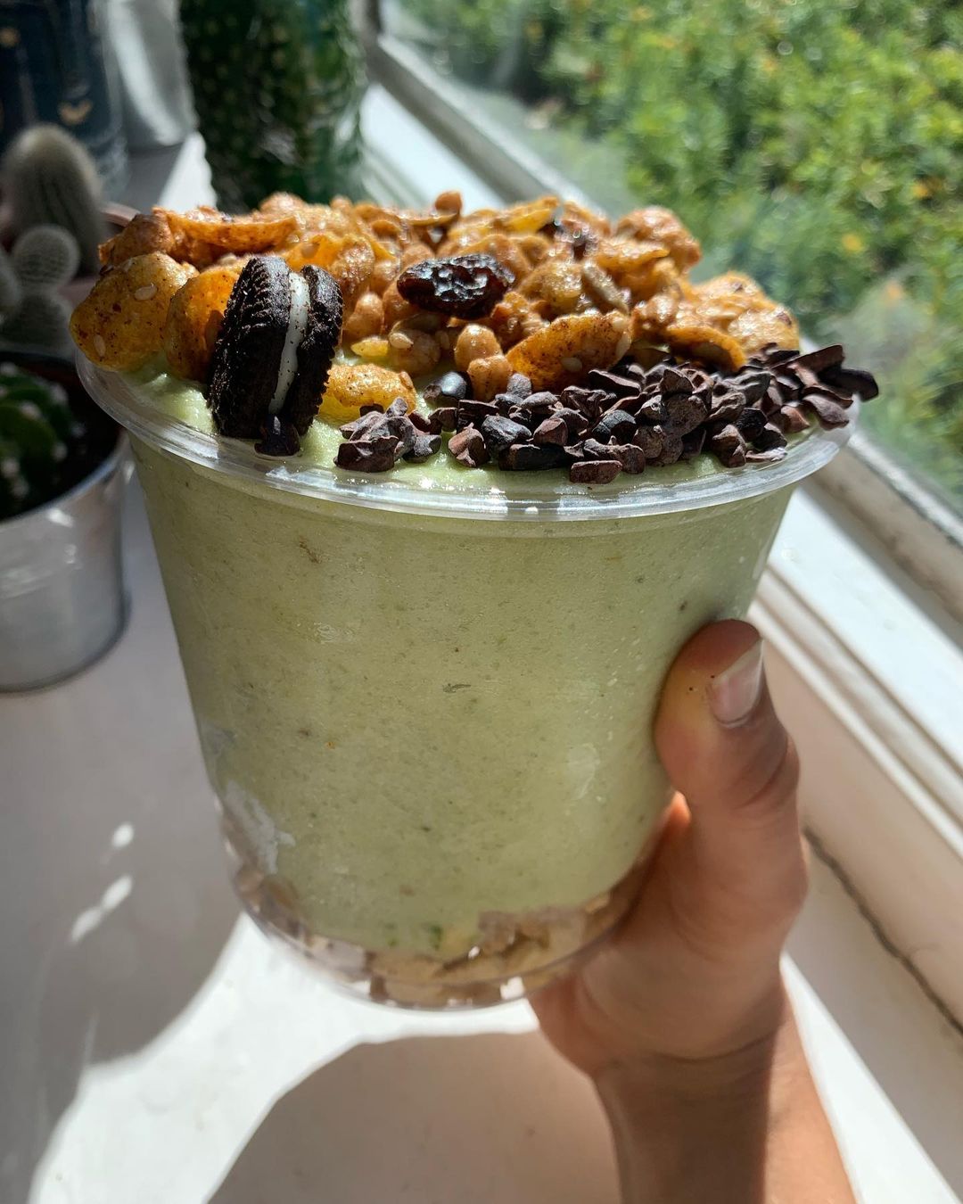 Matcha Oreo Nice Cream Delight with Fruits