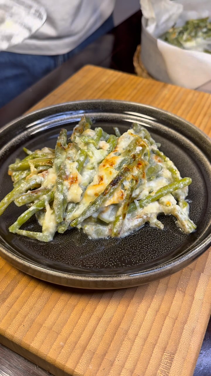 Green Bean and Leek Gratin