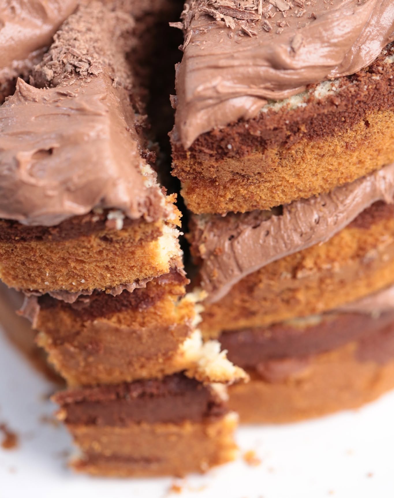 Classic Marble Cake with Cream Frosting