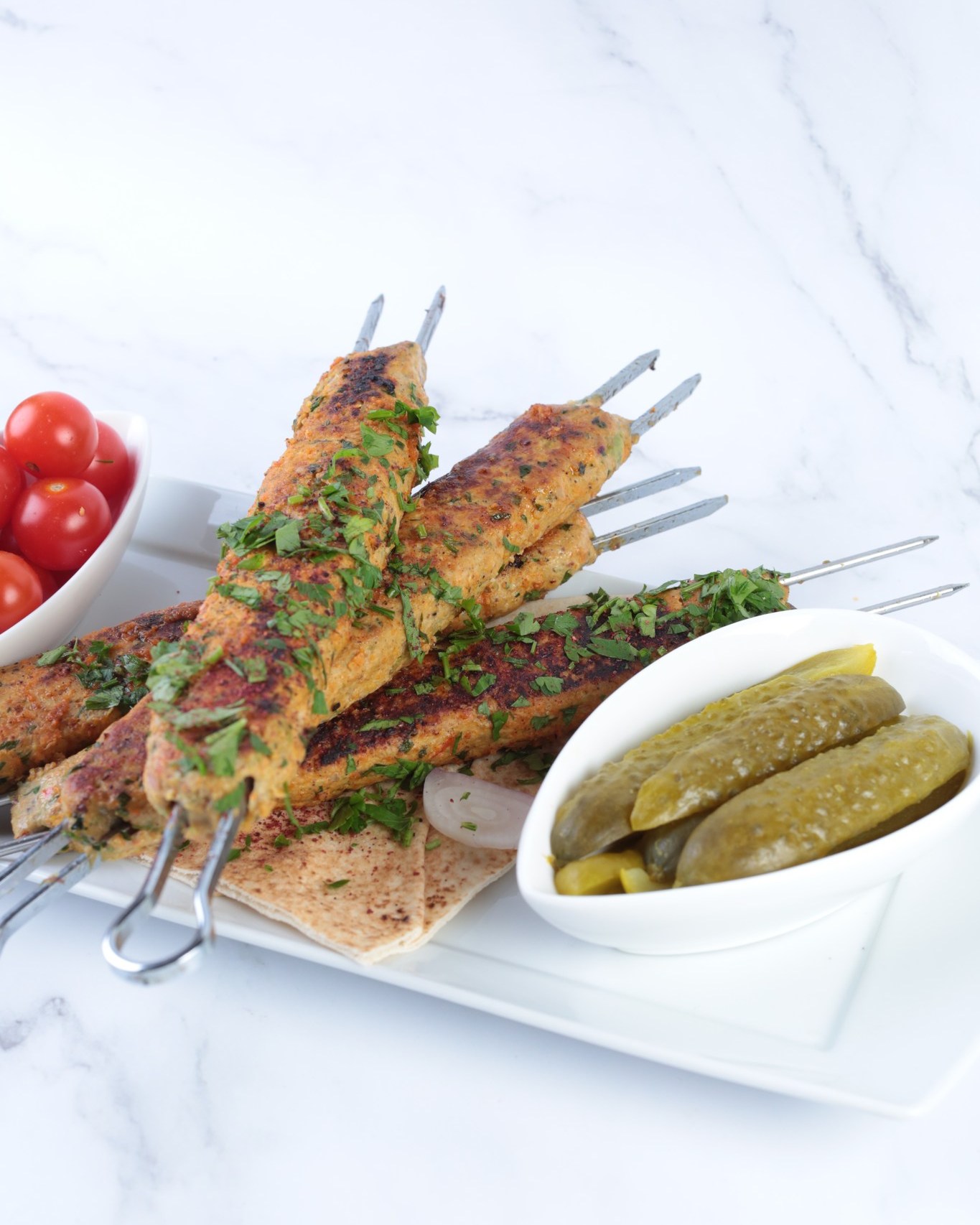 Grilled Chicken Kofta Skewers