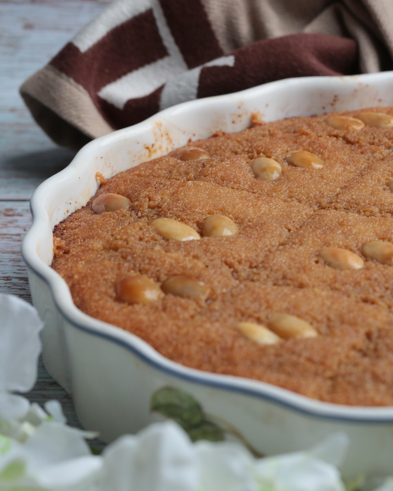 Basbousa with Date Syrup