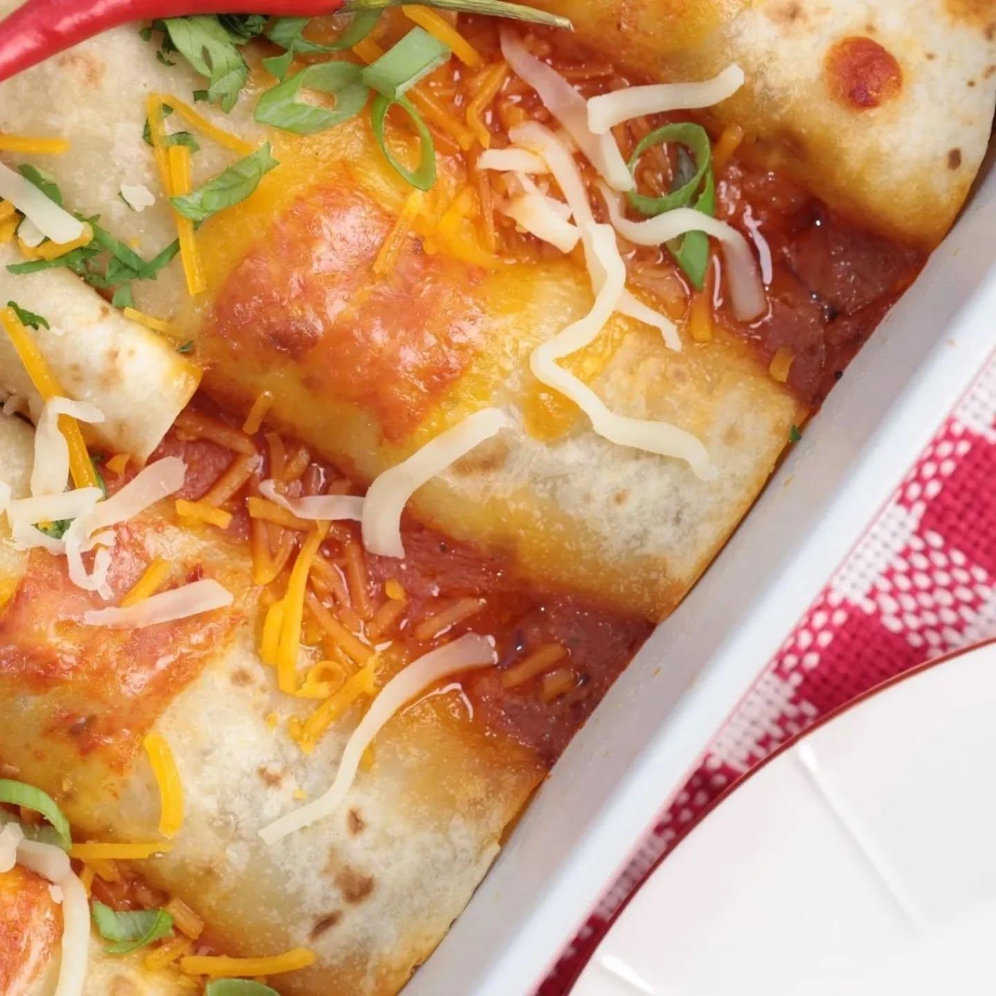 Baked Cheese and Beef Burritos
