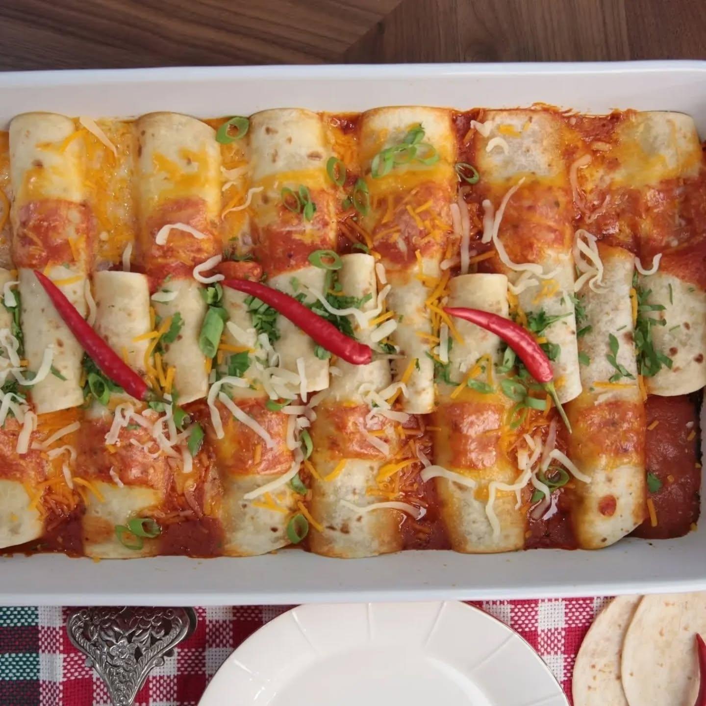 Baked Cheese and Beef Burritos