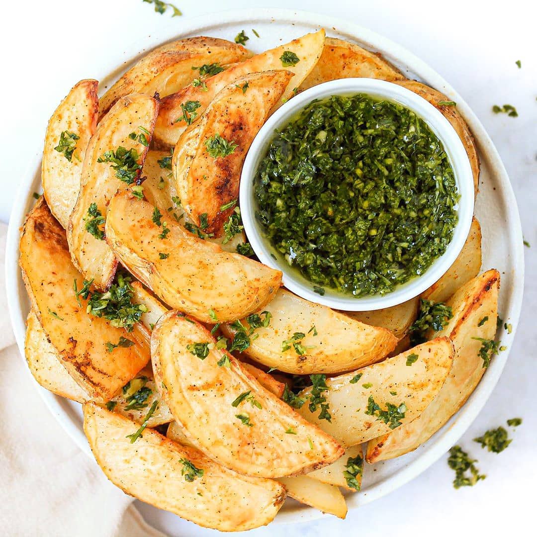 Baked Potatoes with Garlic and Parsley