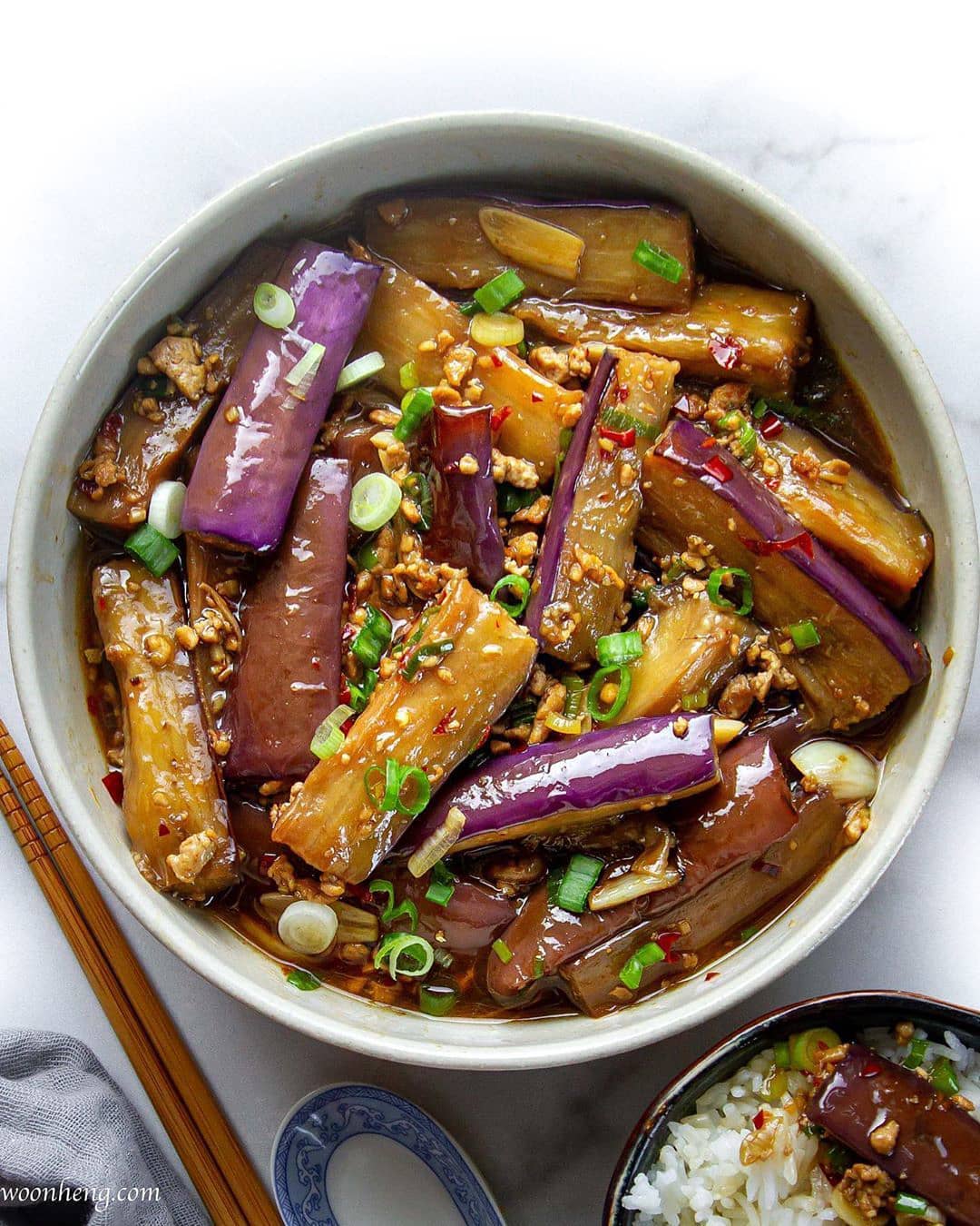 Spicy Garlic Eggplant