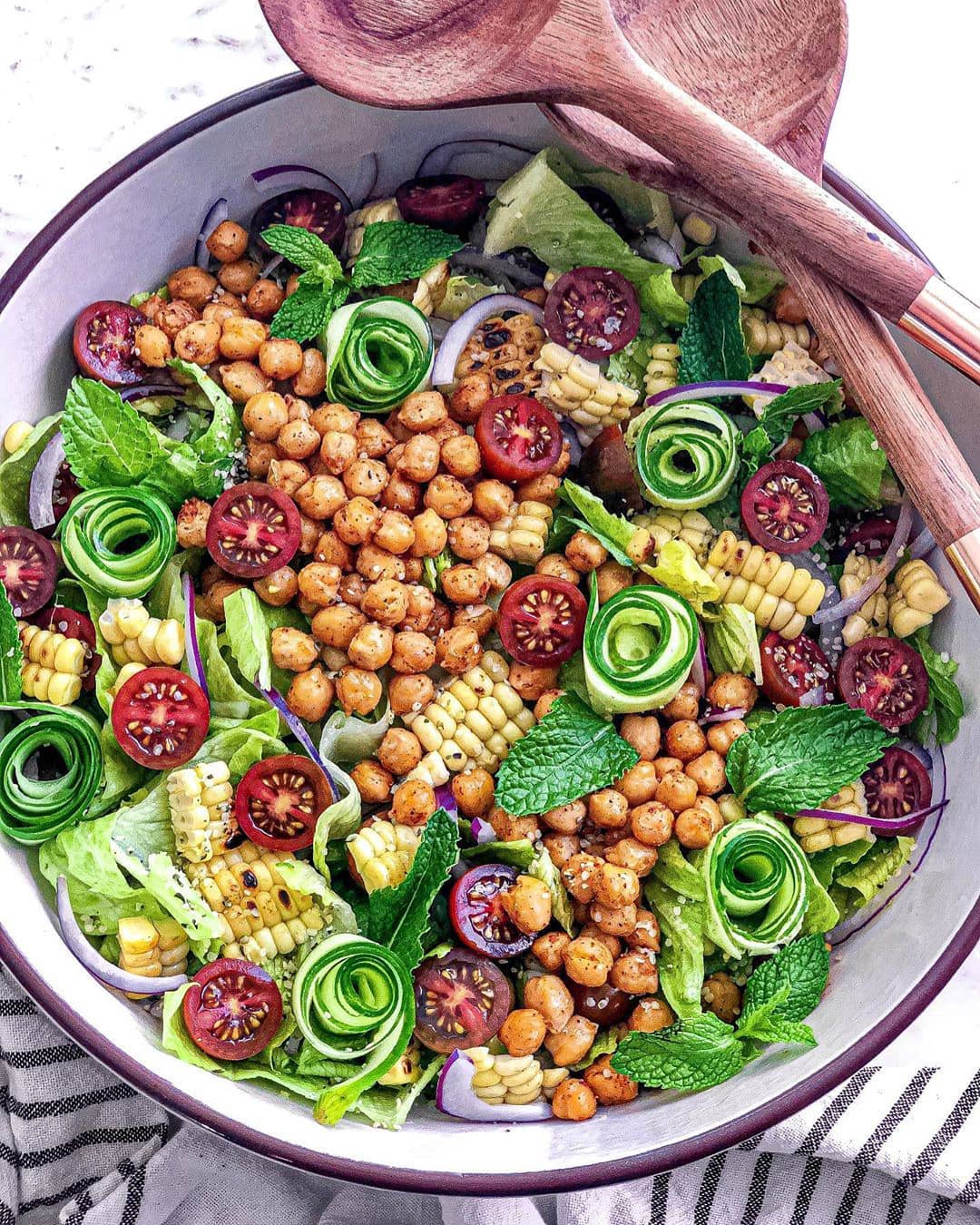 Roasted Chickpea and BBQ Corn Salad