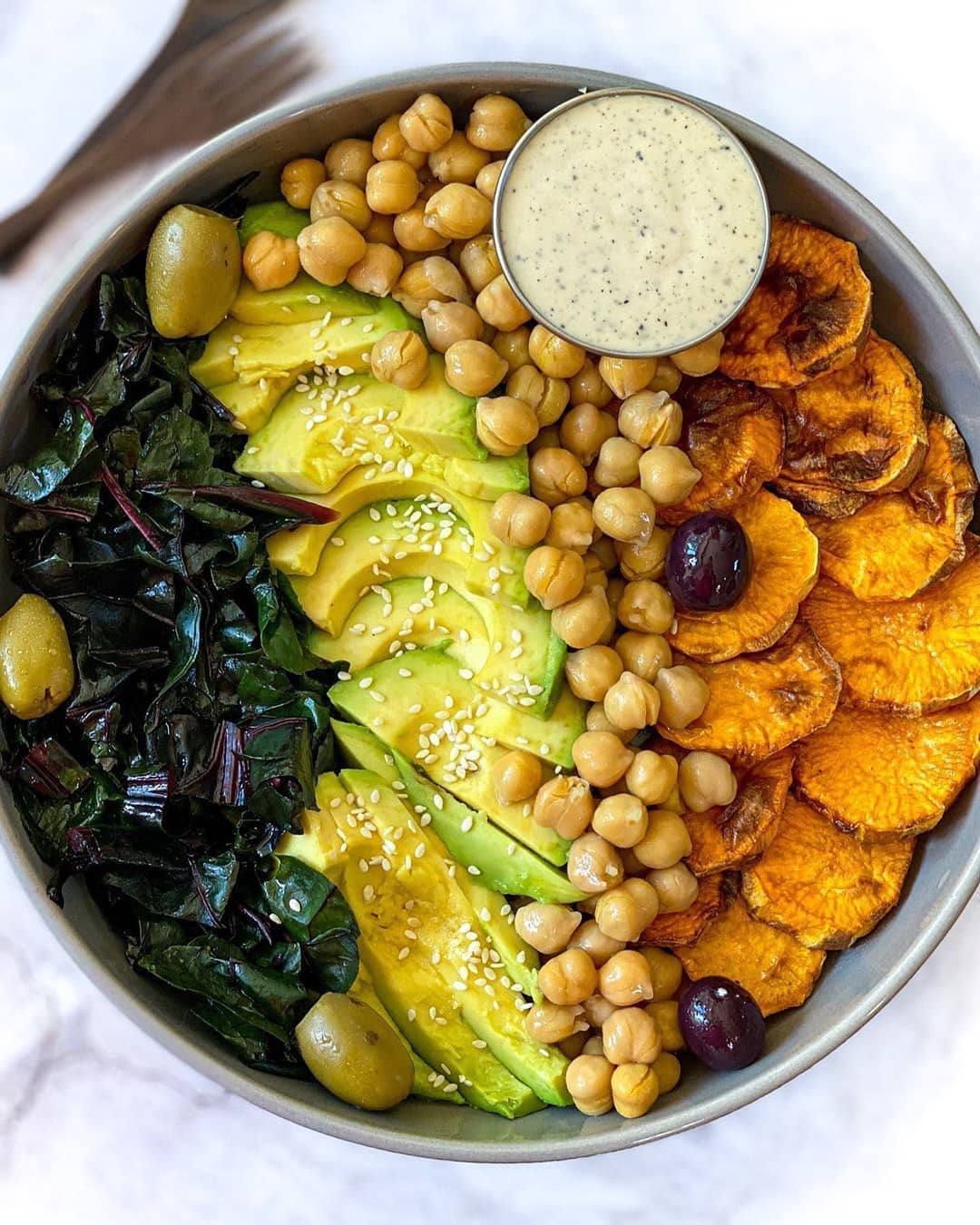 Sweet Potato and Avocado Bowl Lunch
