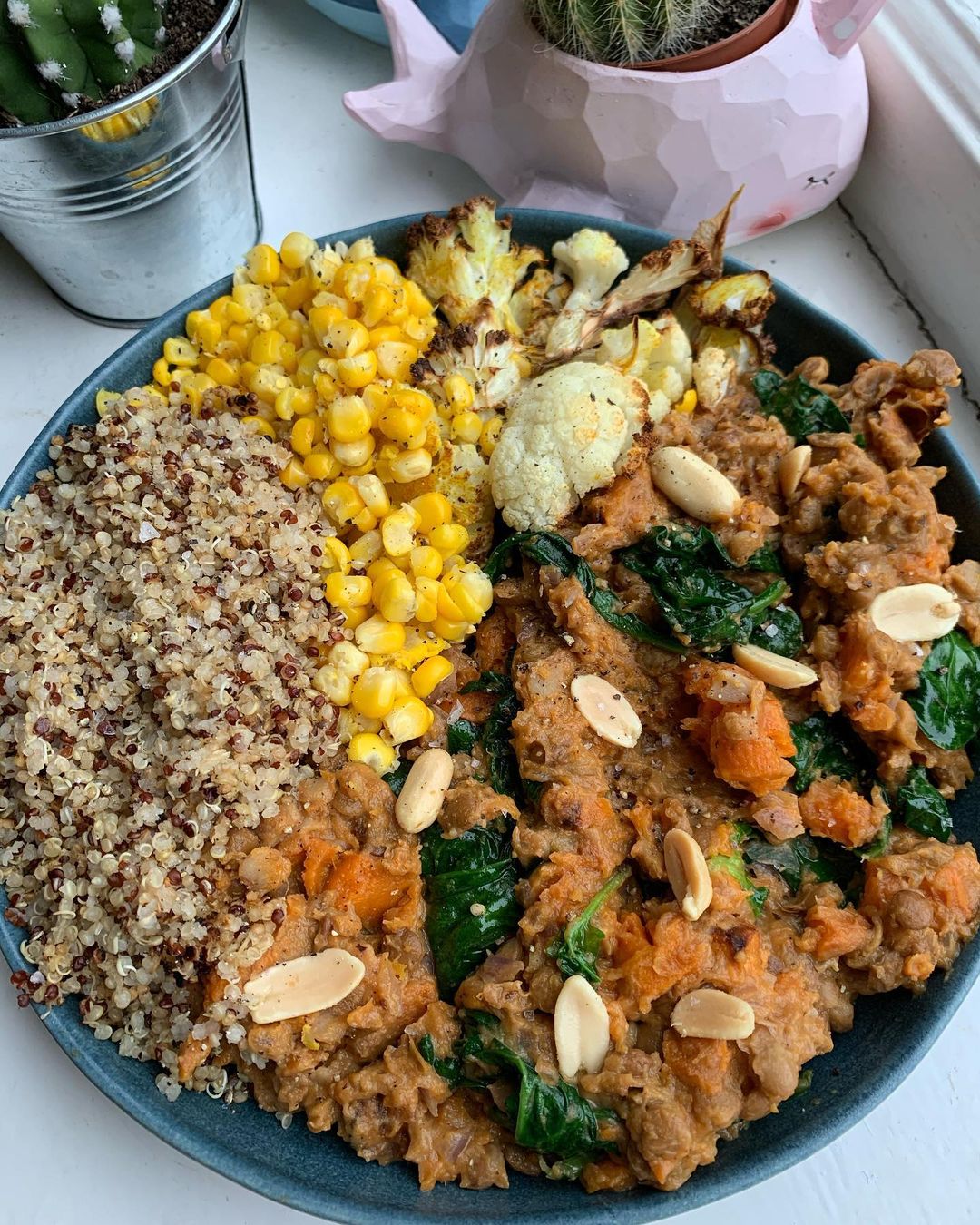 Sweet Potato Peanut Lentil Curry