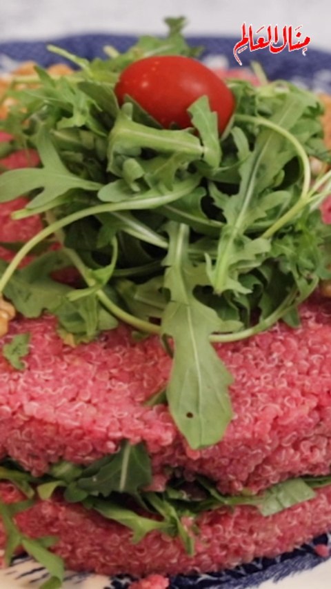 Quinoa Salad with Beet Yogurt Sauce