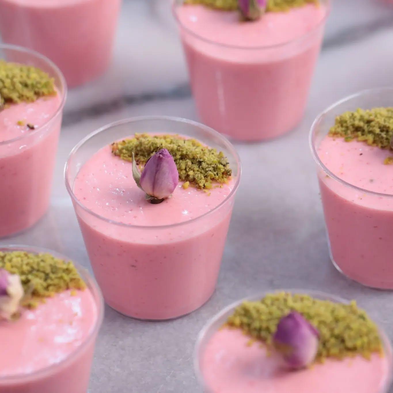 Pink Strawberry Jelly Cup Dessert